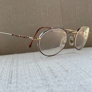 Laura Ashley Women Eyeglasses Frame Gold/Tortoise Tone Frame Japan Vintage